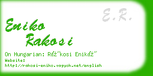 eniko rakosi business card